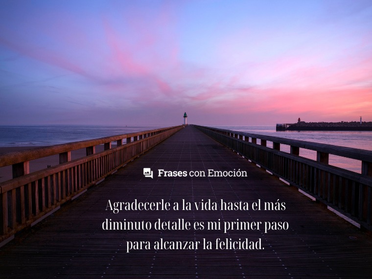 Agradecerle a la vida...