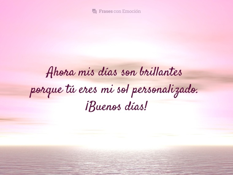 Ahora mis días son...