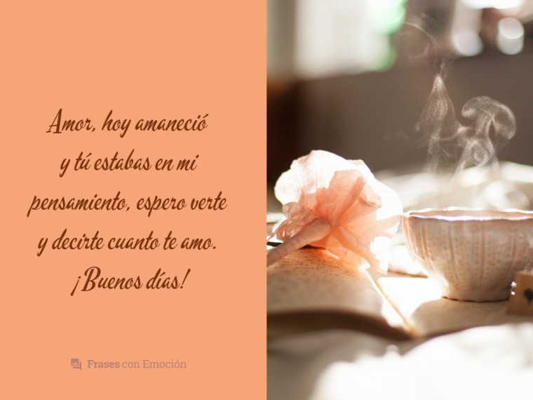 Amor, hoy amaneció...