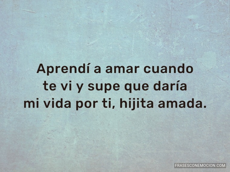 Aprendí a amar...