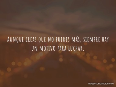 Aunque creas que...