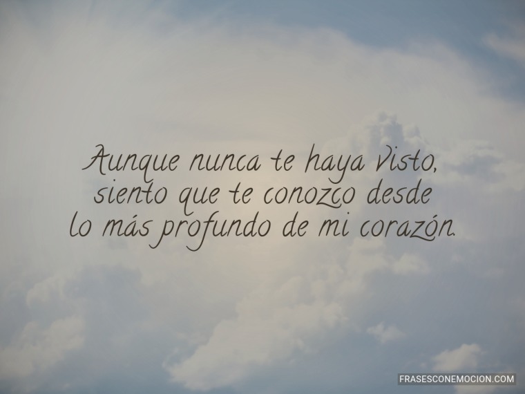 Aunque nunca te haya visto...