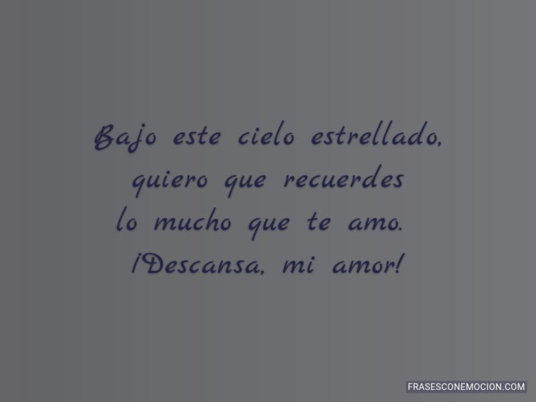 Bajo este cielo estrellado...