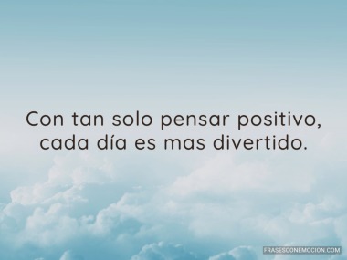 Con tan solo pensar...