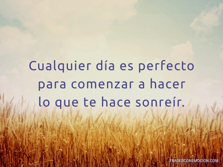 Cualquier día es perfecto...