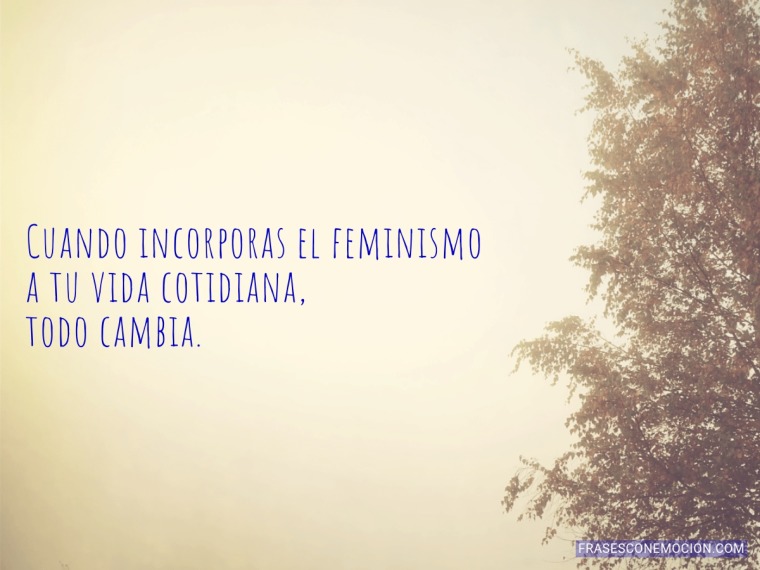 Cuando incorporas el feminismo...