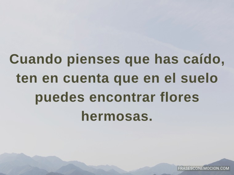 Cuando pienses que has caído...