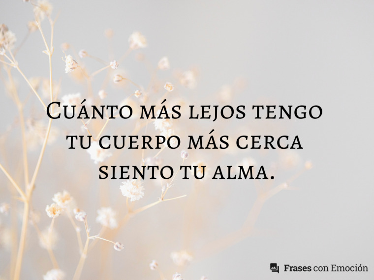 Cuánto más lejos tengo tu...