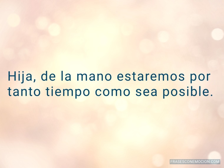 De la mano estaremos...