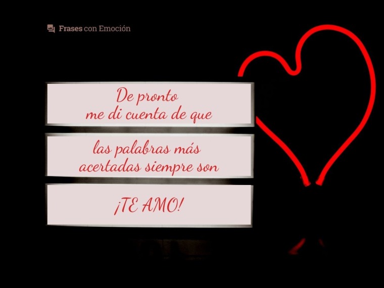 De pronto me di cuenta...