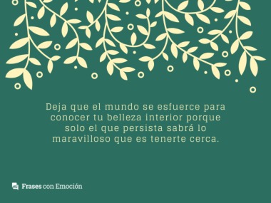 Deja que el mundo se esfuerce...