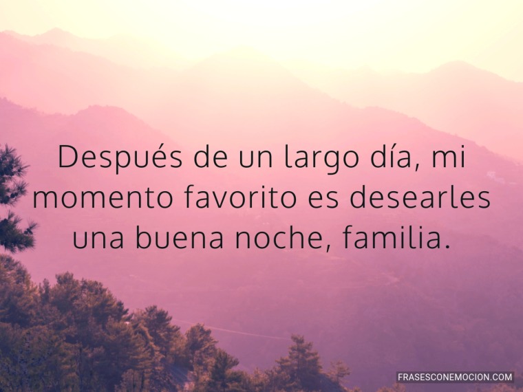 Después de un largo día...