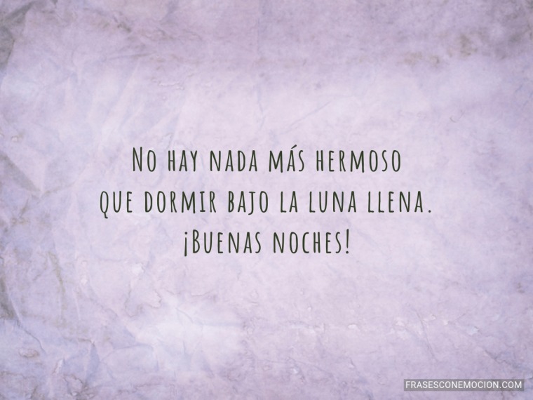 Dormir bajo la luna...