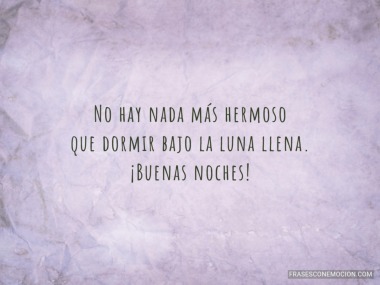 Dormir bajo la luna...