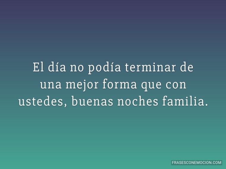 El día no podía terminar...