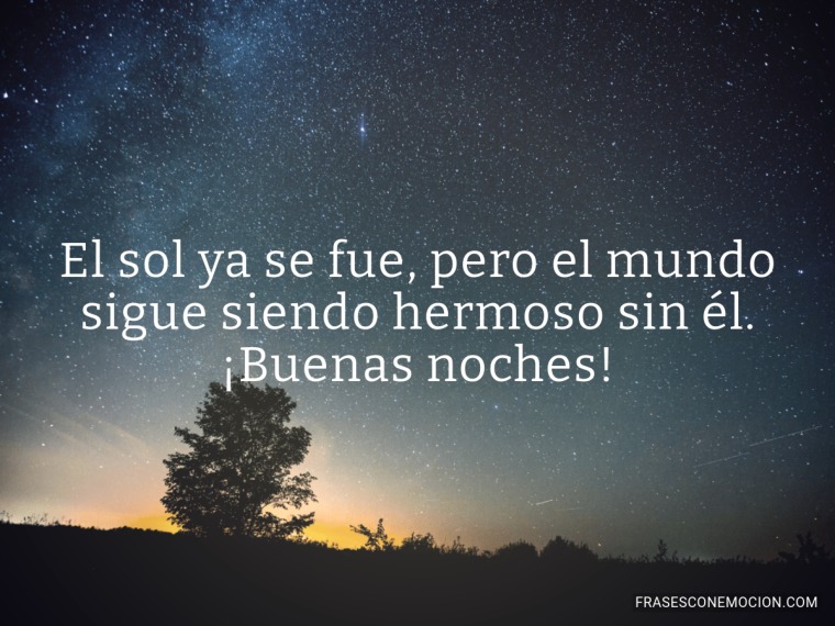 El sol ya se fue...