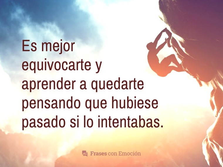 Es mejor equivocarte...