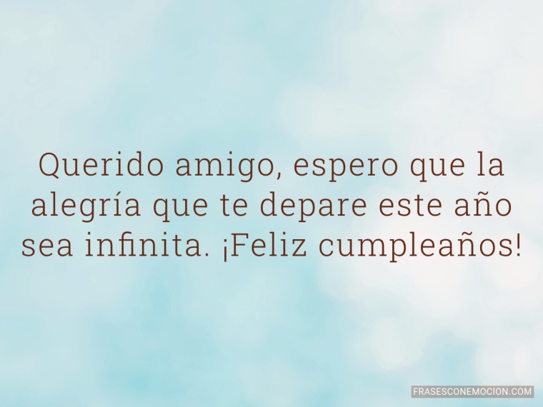 Espero que la alegría...