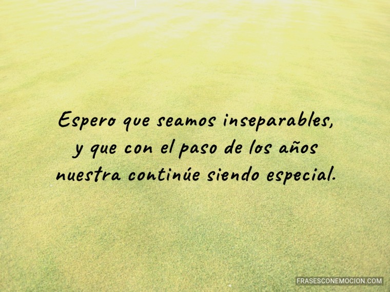 Espero que seamos...