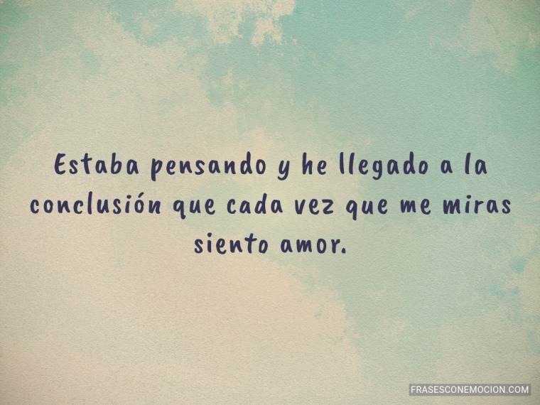 Estaba pensando y he llegado...