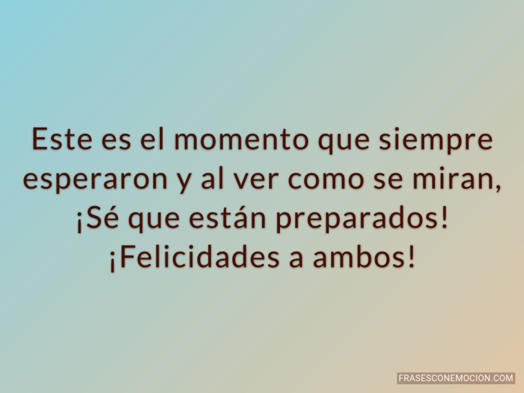 Este es el momento...