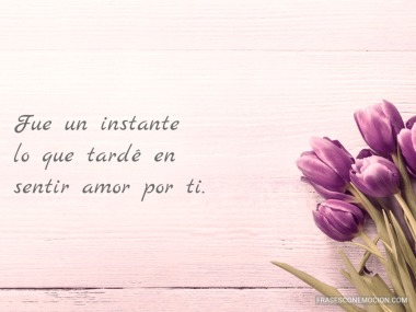 Fue un instante lo...