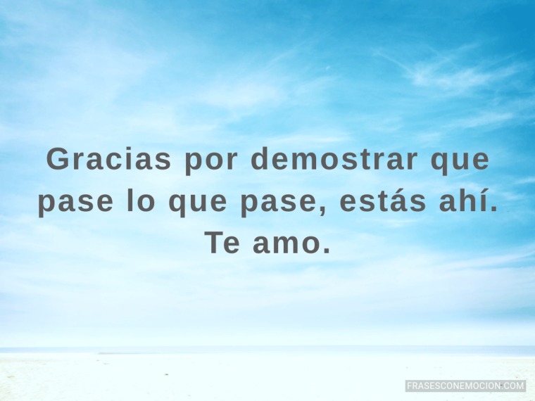 Gracias por demostrar...