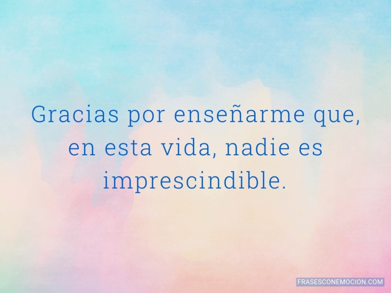 Gracias por enseñarme que...