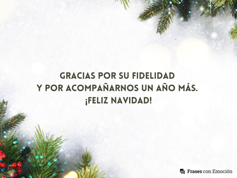 Gracias por su fidelidad y...