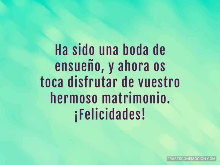 Ha sido una boda de...