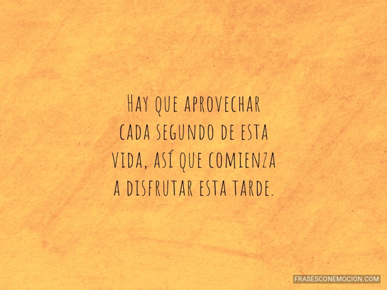 Hay que aprovechar...