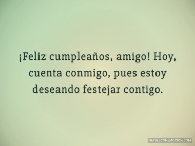 Hoy, cuenta conmigo...