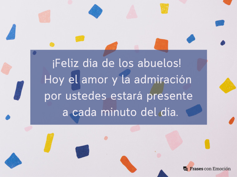 Hoy el amor y la admiración...