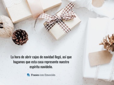 La hora de abrir cajas de navidad llegó...