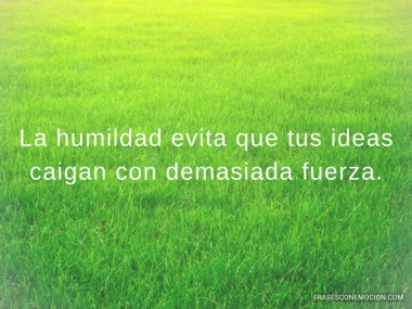 La humildad evita...
