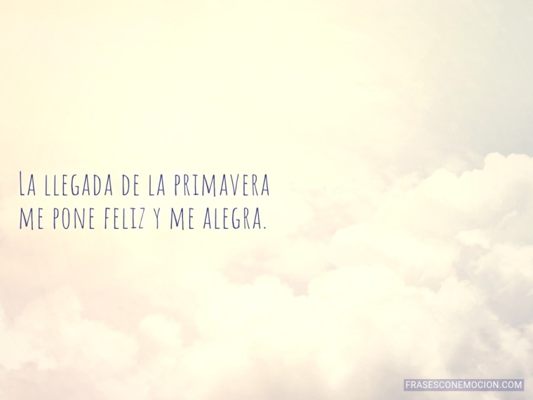 La llegada de la primavera...