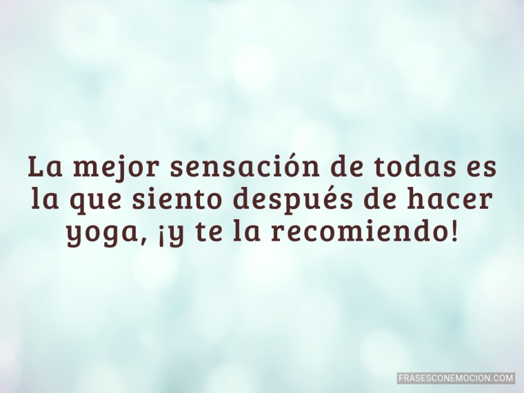 La mejor sensación de todas...