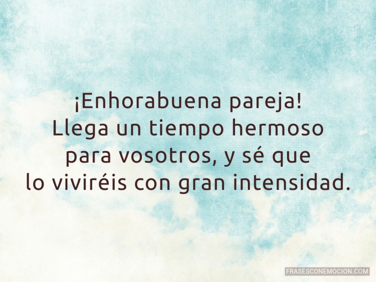 Llega un tiempo hermoso...