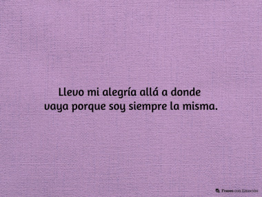 Llevo mi alegría allá a...