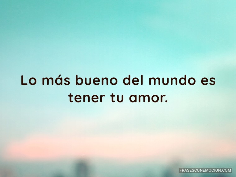 Lo más bueno del...