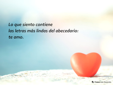 Lo que siento contiene las letras...