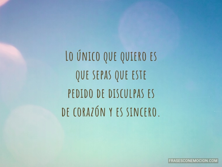 Lo único que quiero es...