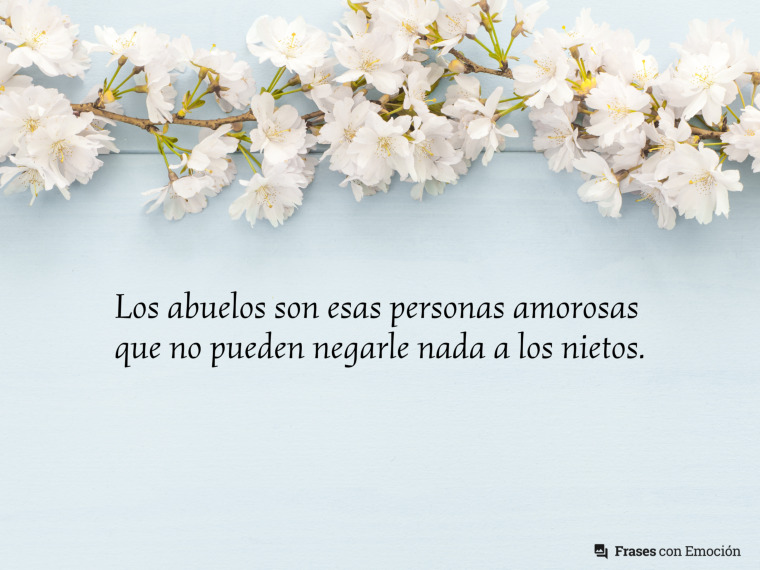 Los abuelos son esas personas amorosas...