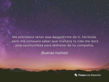 Me entristece tener que despedirme...