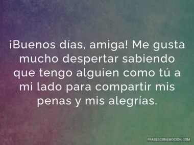 Me gusta mucho despertar...