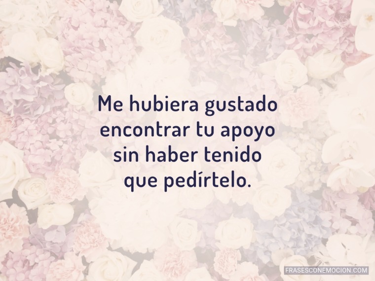 Me hubiera gustado...