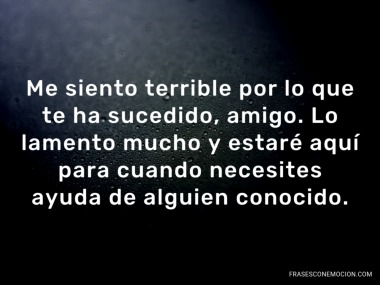 Me siento terrible...