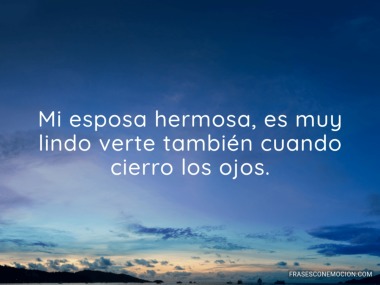 Mi esposa hermosa es muy lindo...