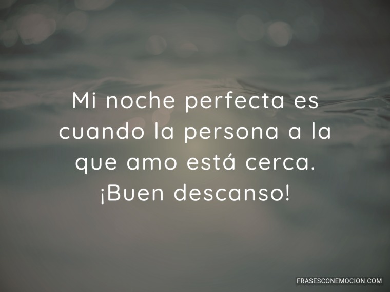 Mi noche perfecta es...