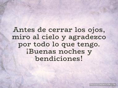 Miro al cielo y agradezco...